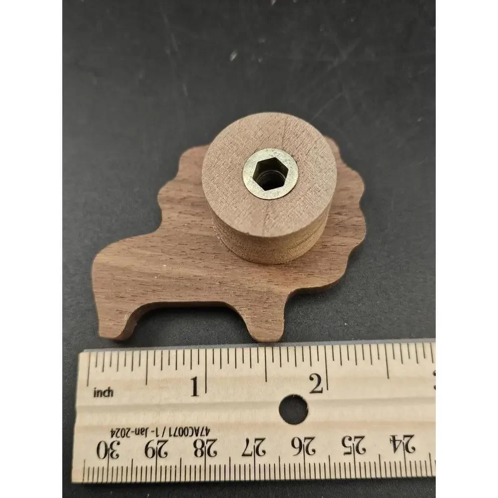 Set of 4 Walnut Animal Wall Hooks Safari Unfinished Eco‑Friendly Nursery Decor